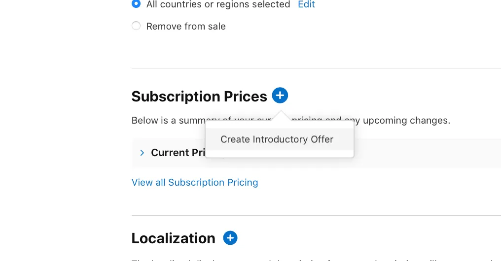 Creating a free trial introductory offer