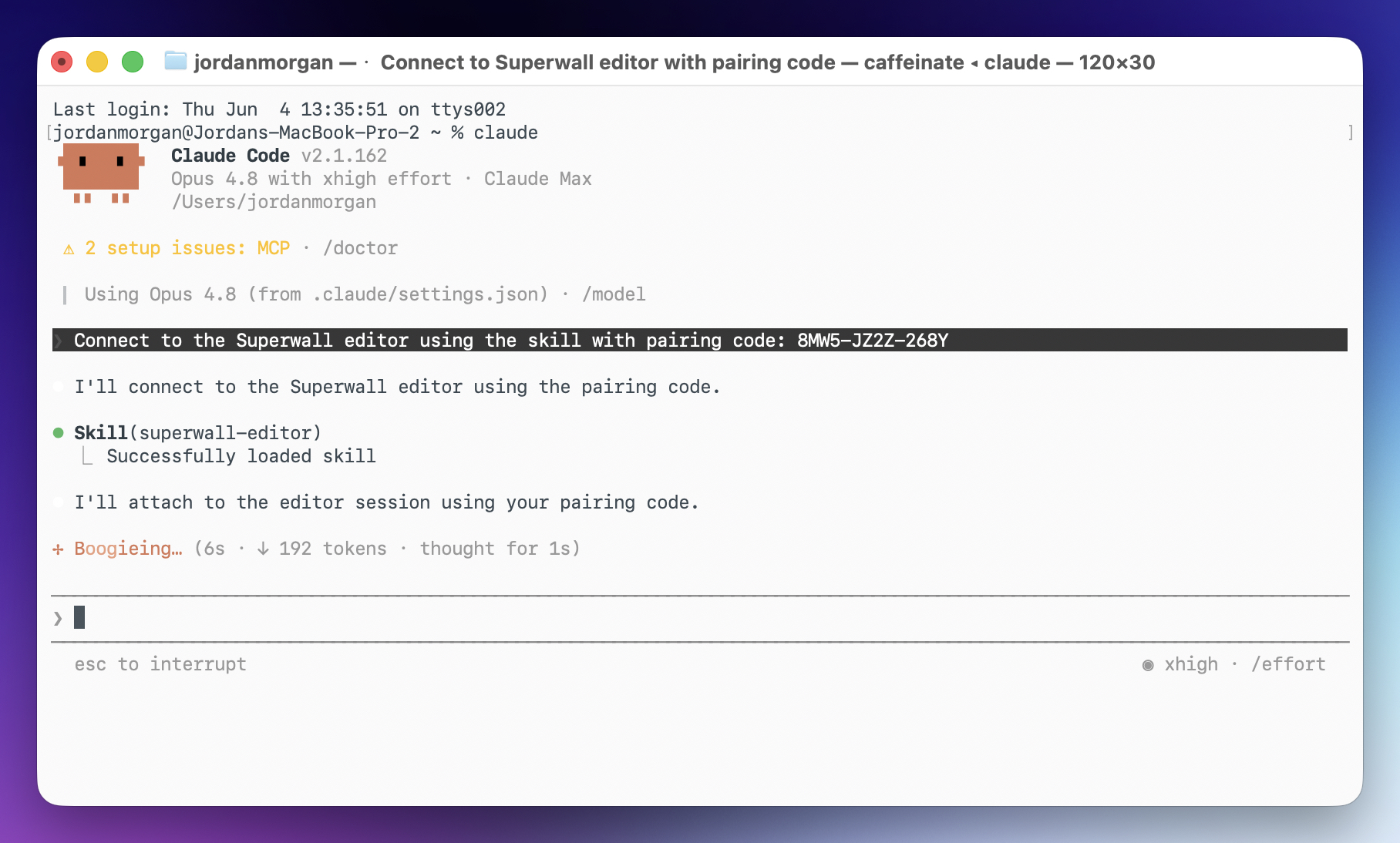 Example agent connecting to the Superwall editor over MCP